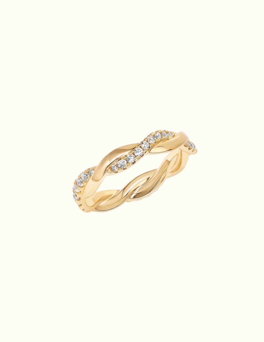 Braided Ring with Cubic Zirconia