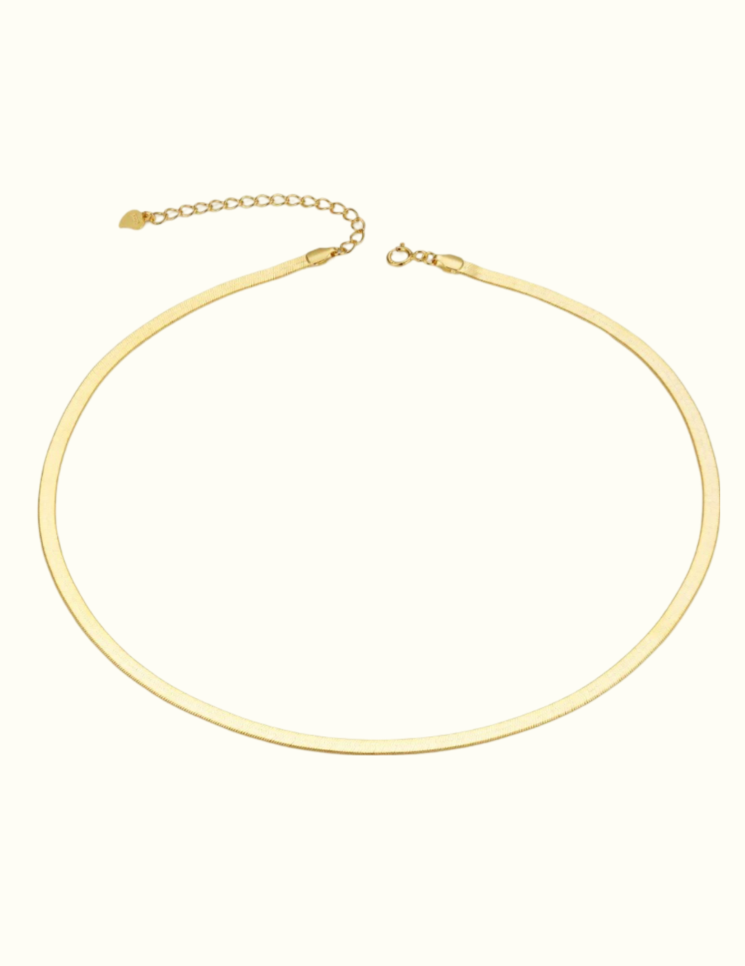 Sleek Herringbone Chain Necklace