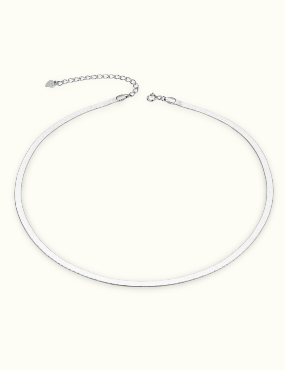 Sleek Herringbone Chain Necklace