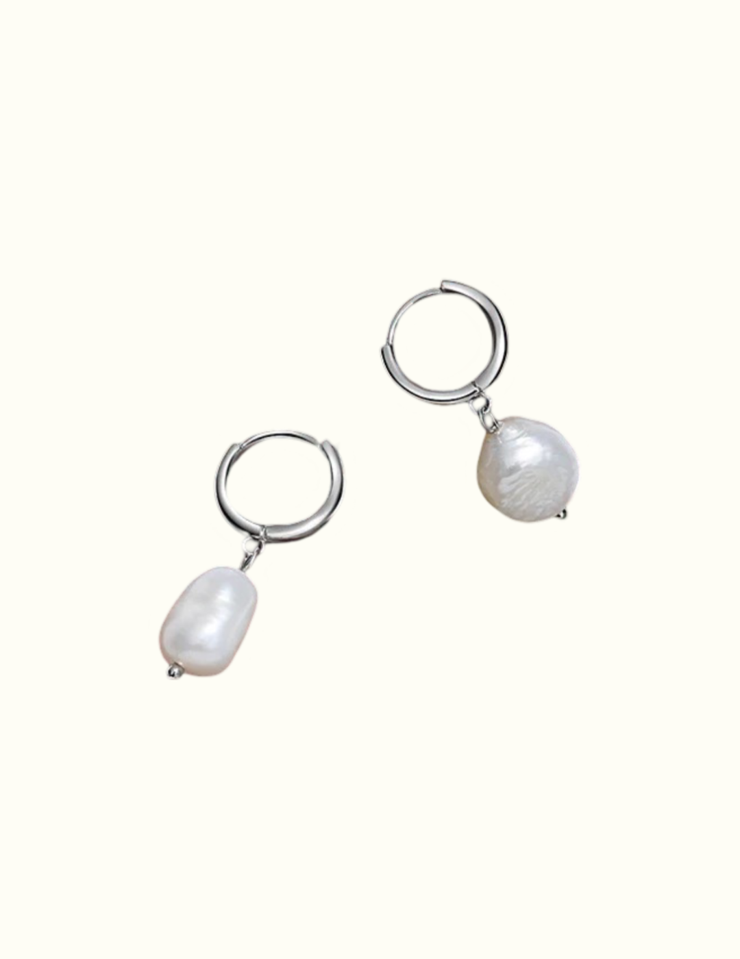 Baroque Pearl Drop Hoops