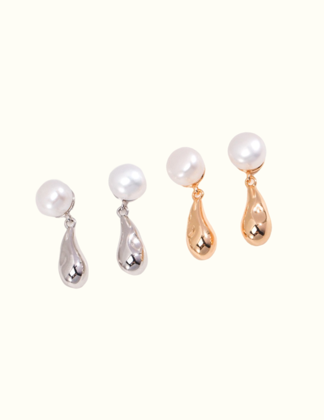 Waterdrop Earrings with Pearls