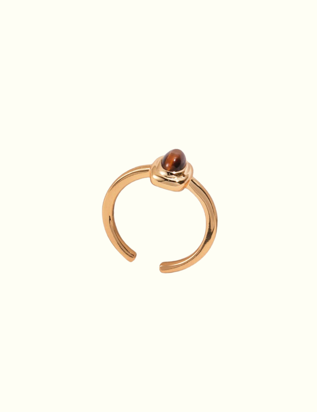 Minimalist Tiger Eye Ring