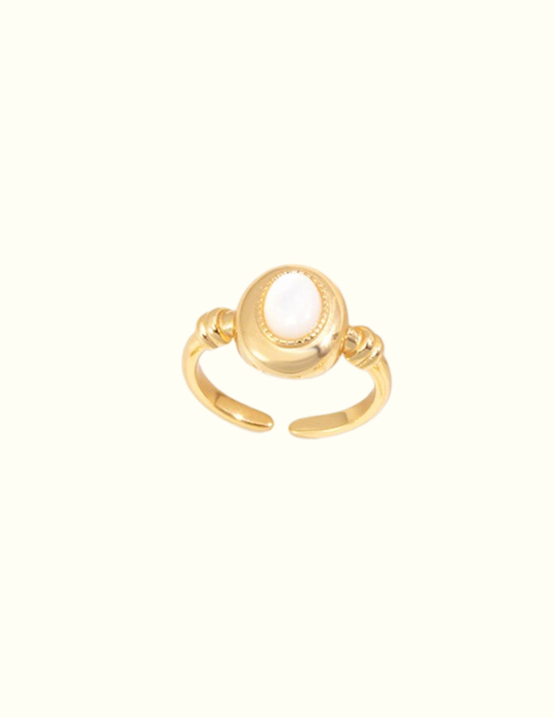 Gold Ring with Mother of Pearl