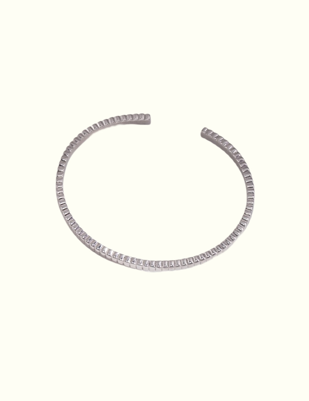 Minimalist Textured Bangle Bracelet